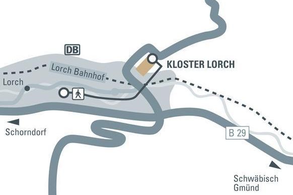 Anfahrtsskizze zum Kloster Lorch