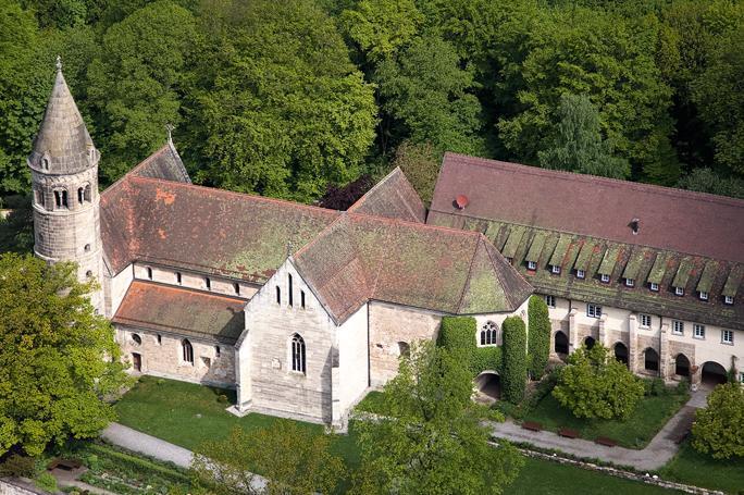 Aerial view of Lorch Monastery