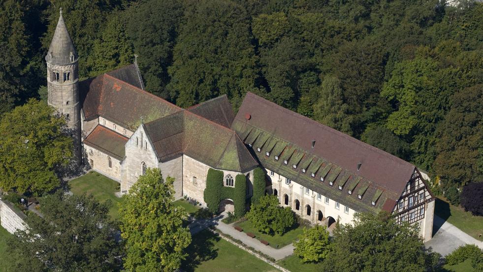 Aerial view of Lorch Monastery