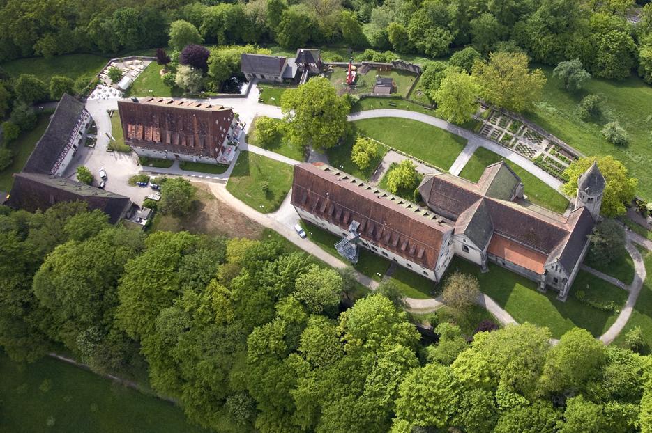 Aerial view of Lorch Monastery