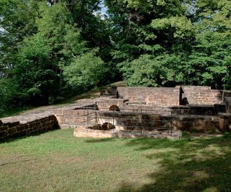 Remains of the walls of Hohenstaufen Castle