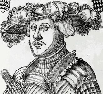 Duke Ulrich von Württemberg, woodcut by Brosamer, circa 1530