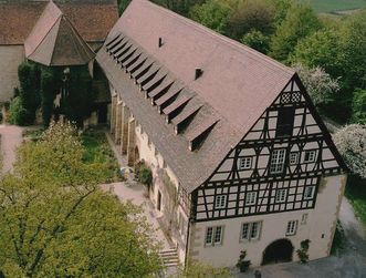 Aerial view of the abbot's house at Lorch Monastery