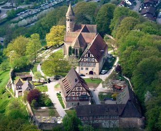 Aerial view of Lorch Monastery