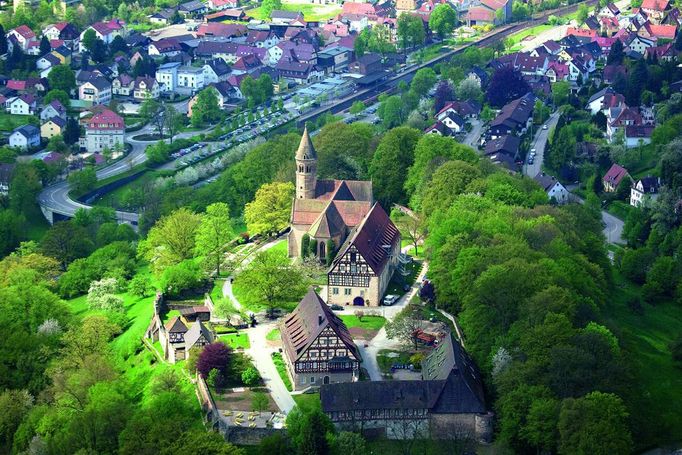 Monastère de Lorch, Vue aérienne de l'église abbatiale