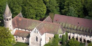 Aerial view of Lorch Monastery